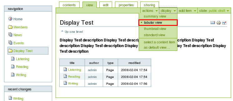 tabularview