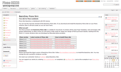 BasicGrey Plone skin