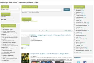 EEA Faceted Navigation