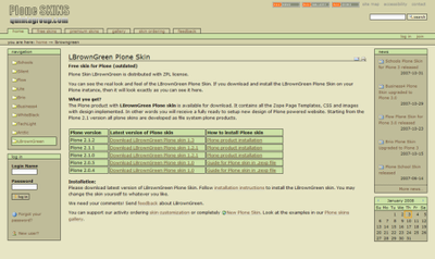 Plone Skin LBrownGreen