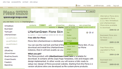 LMartianGreen Plone Skin