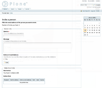 Plone Invite